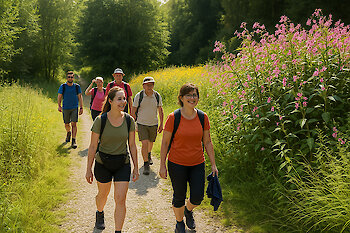 Wandern auf dem Brotjacklriegelrundwanderweg.